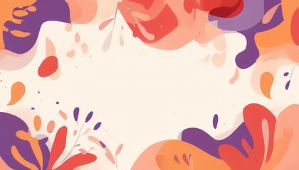 Fototapeta premium Abstract colorful floral background design