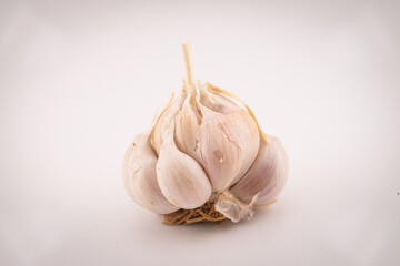 garlic on a white background