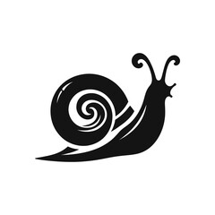Stylized Snail Silhouette Vector Perfect for Nature-Themed Designs and Animal Graphics