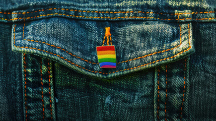 The Rainbow Badge on Denim