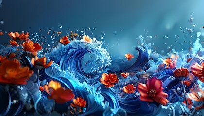Abstract colorful floral background design
