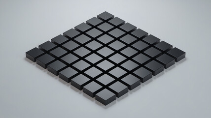 Black squares Seamless background pattern black and white wallpaper - vector Illustration