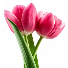Obraz premium tulip flowers isolated on white background