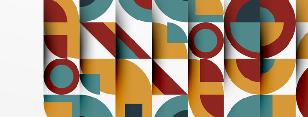 Modern geometrical abstract background - circles. Business or technology presentation design