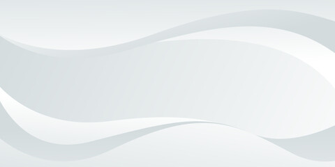 Abstract white and gray curve background, white modern wallpaper with wave shapes. Suitable for web design, pages, templates, banners, and others