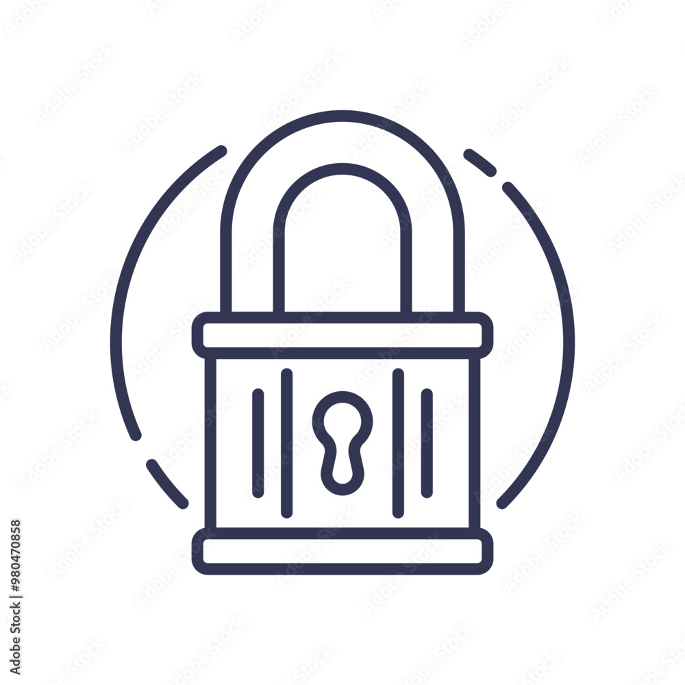 Aufkleber a key surrounded by interconnected nodes, symbolizing secure access control and network security.