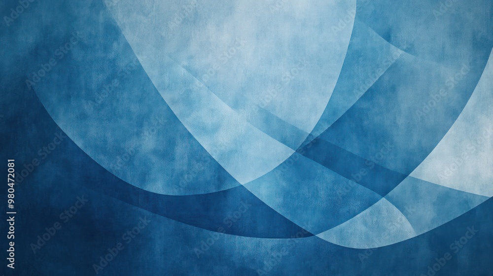 Aufkleber a modern abstract blue background with layered translucent shapes and a faint textured overlay for a
