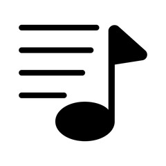 music playlist solid icon