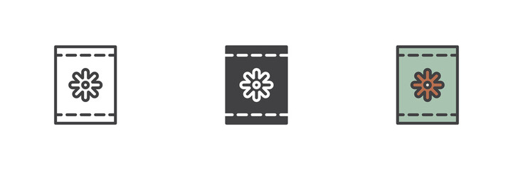 Seeds packet different style icon set