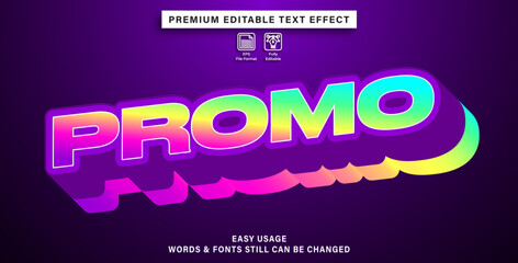 editable text effect promo style