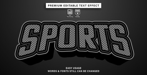 editable text effect sport style