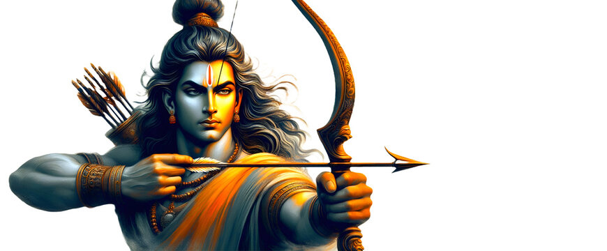 Shree Rama portrait festival dussehra design celebration background