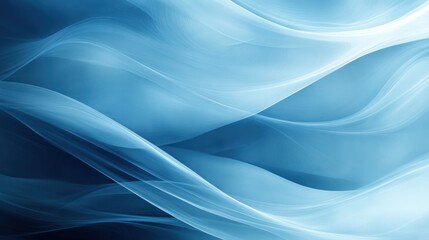 Fototapeta premium Abstract blue background featuring light and dark blue waves with a soft, grainy texture giving a calm and tranquil atmosphere