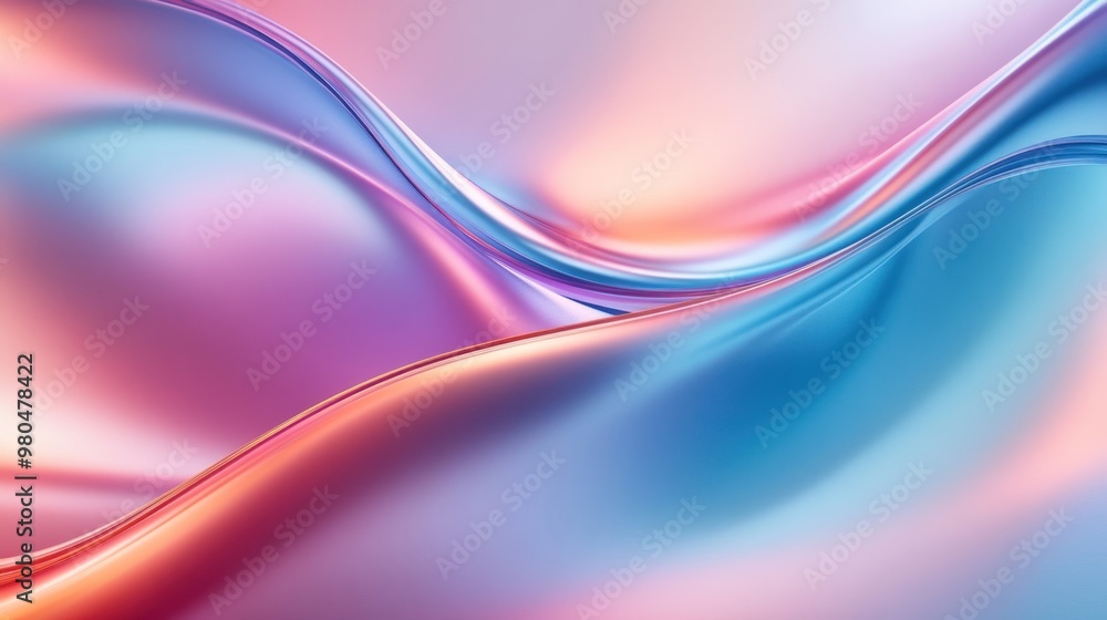 Poster abstract digital wave background with flowing lines and gradient tones close-up photo with clean bac