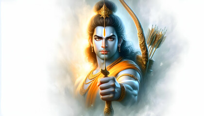 Lord Rama art design for Indian vijayadashmi festival background