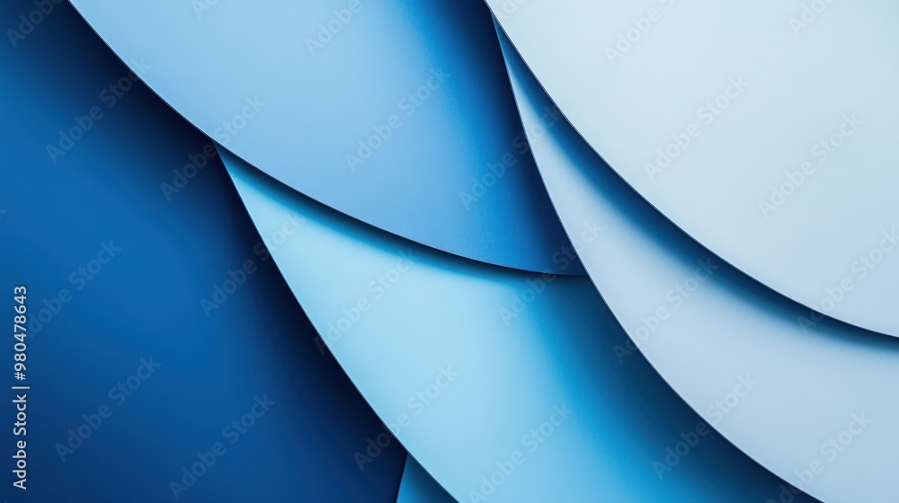 Poster abstract geometric shapes in various blue tones forming a modern and minimalistic design close-up ph