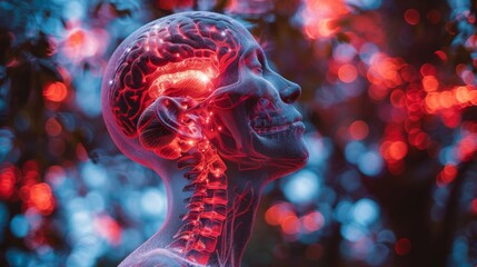 Depict the role of the hypothalamus in regulating homeostasis, illustrating how this brain region controls body temperature, hunger, thirst, and