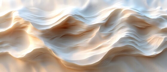 soft, textured sand, creating a refreshing and calming atmosphere. The 3D realism adds depth to the smooth sand