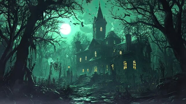 spooky halloween night