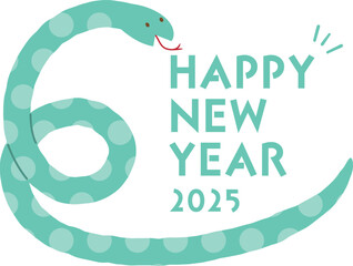 2025年　年賀状素材　巳年