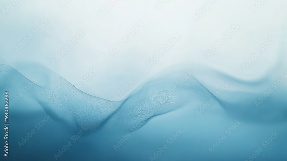 Poster abstract soft blue gradient with a blurred effect evoking calmness and tranquility in a simple studi