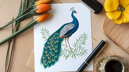 An example of an Indian peacock
