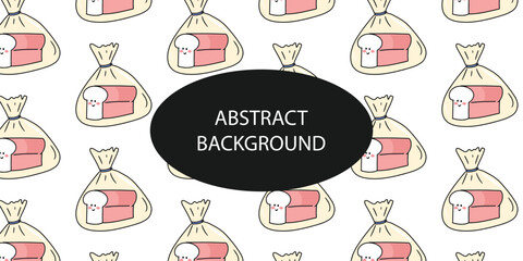 bakery and junk food pattern background design.  Cute sweet food baby background. Colorful design for textile, wallpaper, fabric, decor. Template for design. Vector illustration