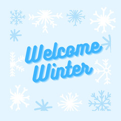 Welcome Winter | EPS Vector | Snow Flake