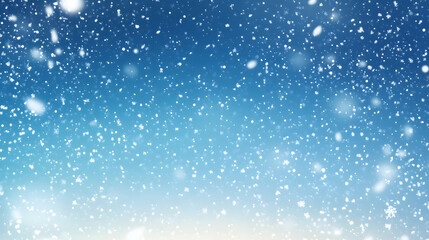 Fototapeta premium Winter christmas sky with falling snow. Snowflakes, snowfall. Vector illustration