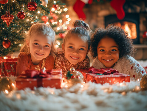 Children on Christmas Day