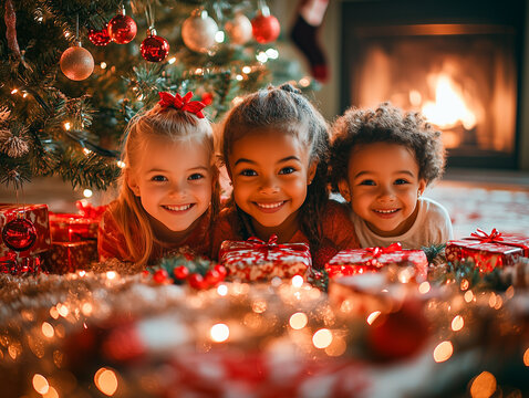 Children on Christmas Day