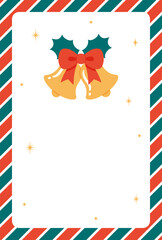 Christmas vector background with bells with red ribbon for banners, cards, flyers, social media wallpapers, etc.