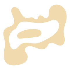 Cream Organic Shape