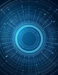 Blue Tech  Circles Wallpaper