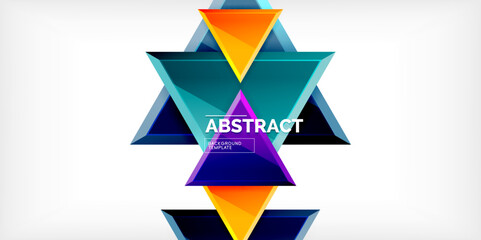 Triangle glass shapes geometric abstract background. Vector Illustration For Wallpaper, Banner, Background, Card, Book Illustration, landing page