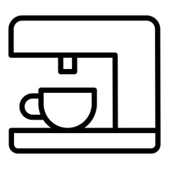 Coffee machine icon. Vector line icon