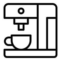 Coffee machine icon. Vector line icon