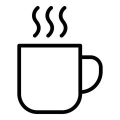 Coffee icon. Vector line icon