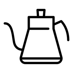 Coffee drip kettle icon. Vector line icon
