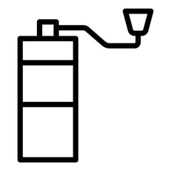 Coffee grinder icon. Vector line icon