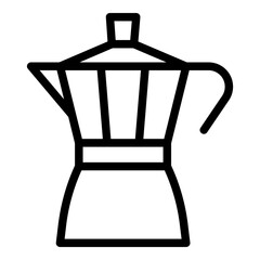 Moka pot icon. Vector line icon