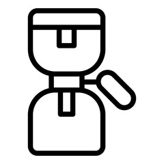 Siphon coffee maker icon. Vector line icon
