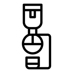 Siphon coffee maker icon. Vector line icon