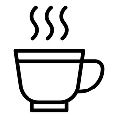 Tea cup icon. Vector line icon