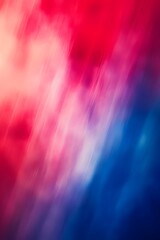 A blurred gradient background with red and blue tones, 