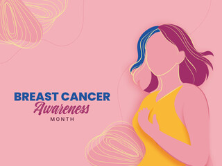 Breast Cancer Awareness month with  pink ribbon background