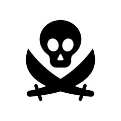 Pirate sign design vector on white background.