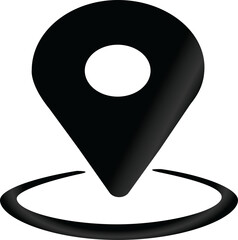 Location icon, Map vector icon isolated on transparent background, Map transparency logo concept