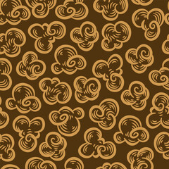 Popcorn pattern for packaging snacks. Popcorn fluffy flakes pattern. Popcorn Background pattern. doodle popcorn. popcorn seamless pattern background.	