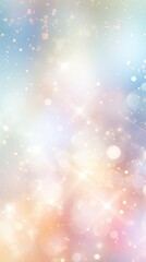 A light pastel background with white bokeh lights effect